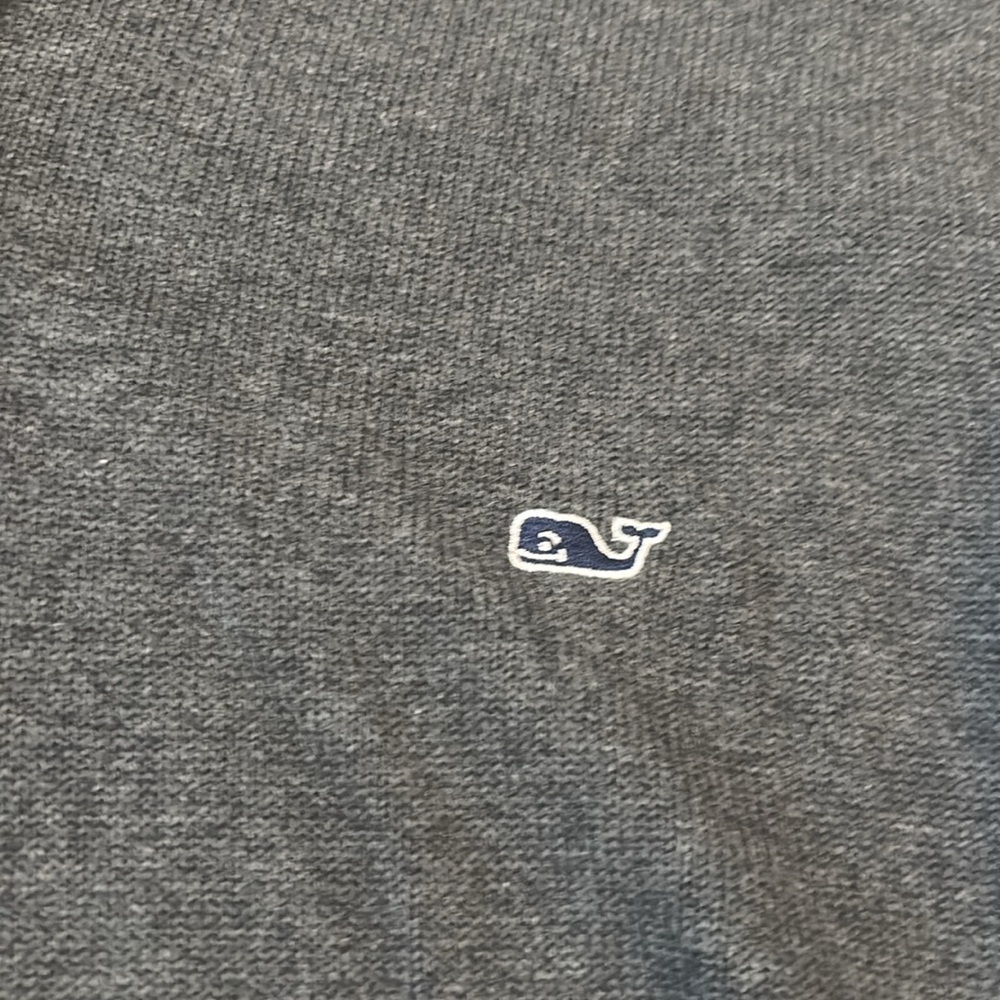Vineyard Vines Graphite Gray Solid Cotton 1/4 Zip… - image 2
